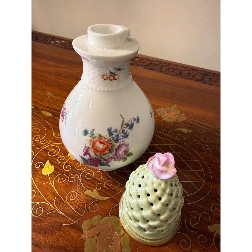 Vintage Bernardaud‎ Limoges Sugar Shaker - Floral Porcelain